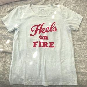 Jcrew heels on fire tshirt